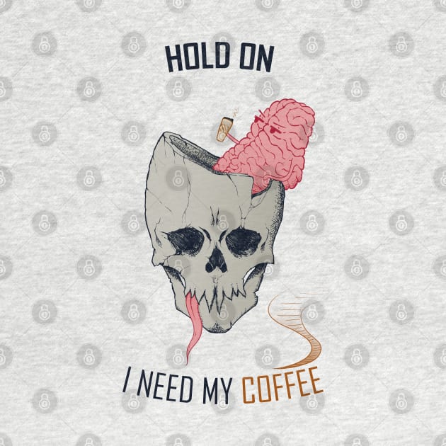 hold on, i need my coffee (colored version) by Ghostlyboo